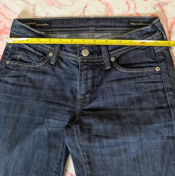 Citizen Of Humanity By Jerome Dahan Blue Denim Womens Jeans Slight Flare Size 25 - Picture 7 of 9